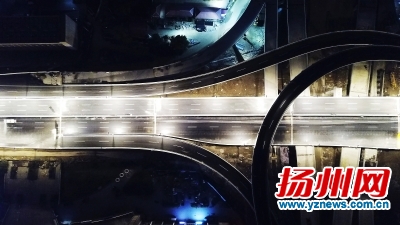 航拍南部快速通道夜景