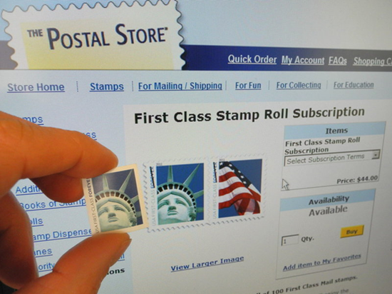 44美分的邮票（图片来源：法新社）