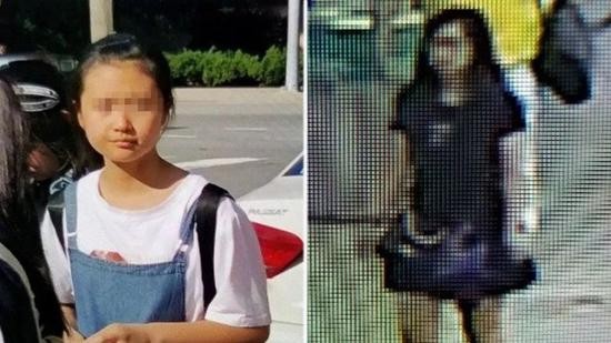 左为警方所称失踪中国女孩,右为嫌疑人(警方供图)