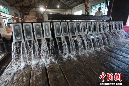 立秋未入秋天气依然酷热探访制冰厂“冰火两重天”