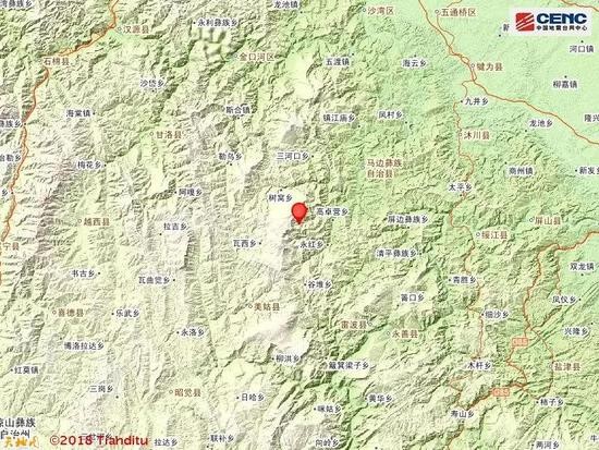 四川乐山市马边县发生3.8级地震 震源深度17千米