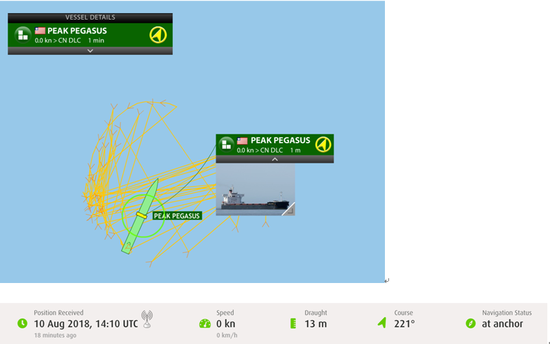 海上绕圈美国大豆船:一直在大连海域等待进港卸货