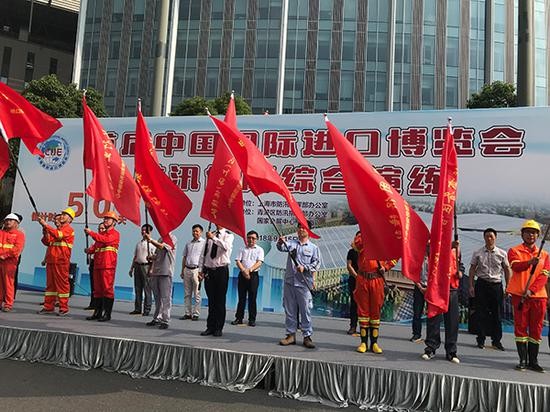 防汛保障综合演练现场 本文图片均由上海市防汛指挥部办公室提供