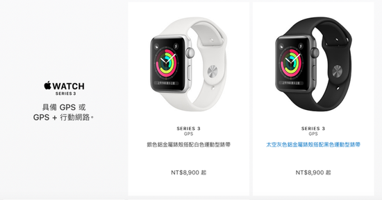 土耳其境内无法使用Apple Watch的行动网络功能。（苹果官方网站）