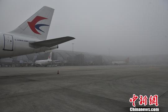 成都机场遭遇大雾天气超70个航班受影响