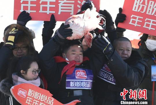 头鱼拍卖价格高达999999元。　张瑶 摄