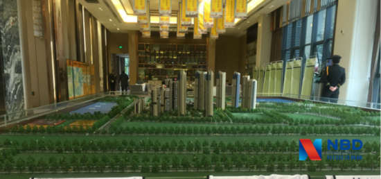 武汉某楼盘销售中心  图片来源 每经记者 刘柏 摄