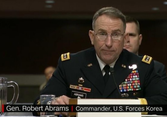 驻韩美军司令罗伯特·艾伯拉姆斯 （图片：CNN）