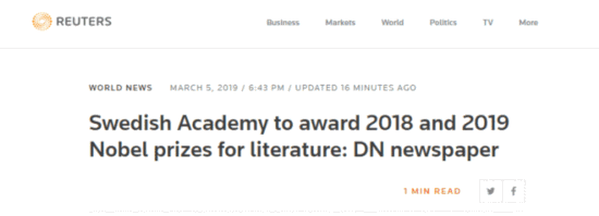  （路透社报道截图）