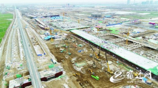 徐宿淮盐高铁宿迁站综合客运枢纽工程全面复工