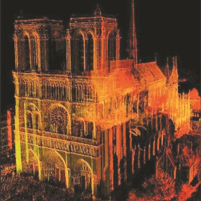 　由瓦萨学院建筑与艺术史副教授安德鲁&middot;塔隆所采集的三维扫描数据细致记录了巴黎圣母院的内外全貌。（资料图片）