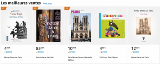  亚马逊法国图书排行榜（亚马逊网站）