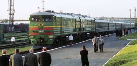 图片说明 金正恩专列停在俄罗斯哈桑车站（塔斯社）