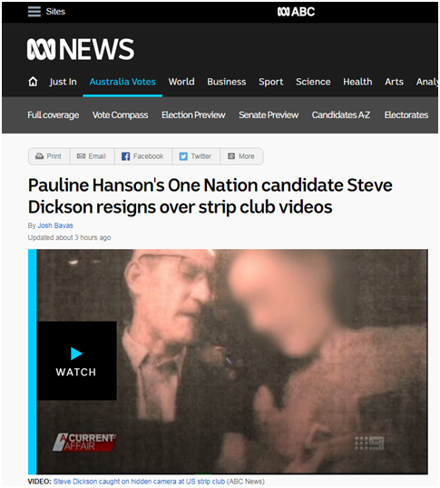  （澳大利亚“ABC News”报道截图）