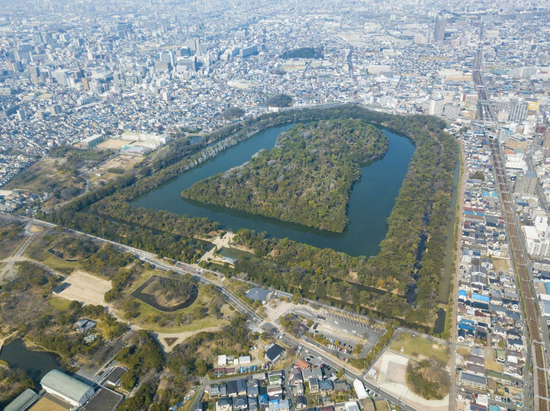 486米长的仁德天皇陵（日本网站&ldquo;nippo.com&rdquo;）