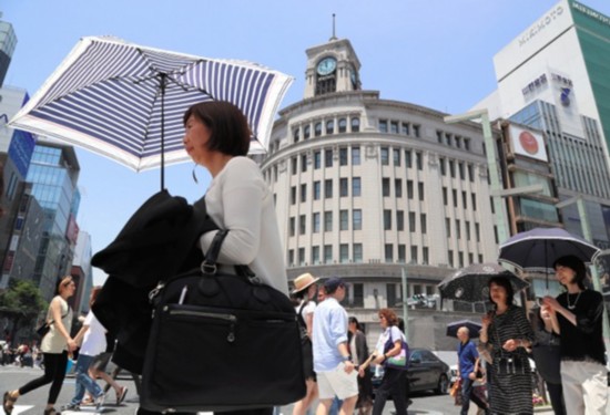 北海道迎来高温天气 最高气温达39.5℃（图片来源：朝日新闻网站）