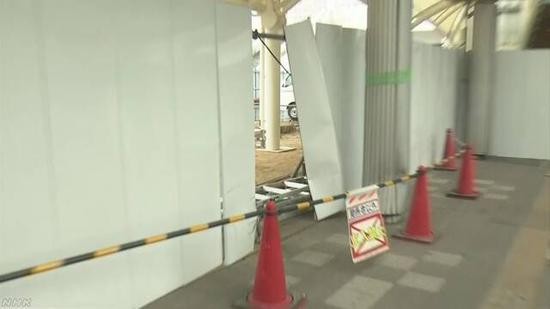 事故现场图（图片来源：日本NHK新闻）