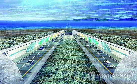 韩国保宁海底隧道示意图（韩联社）