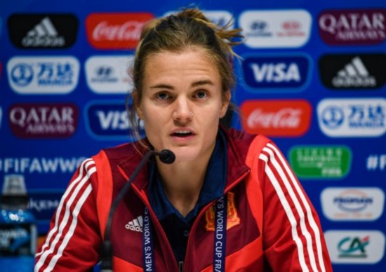 西班牙女足后卫帕雷德斯。新华社记者毛思倩摄