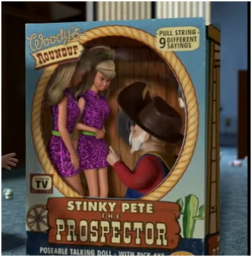 芭比娃娃(左)“臭皮特”(右) 视频截图