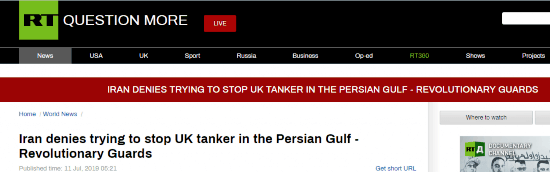 &ldquo;今日俄罗斯&rdquo;（RT）截图