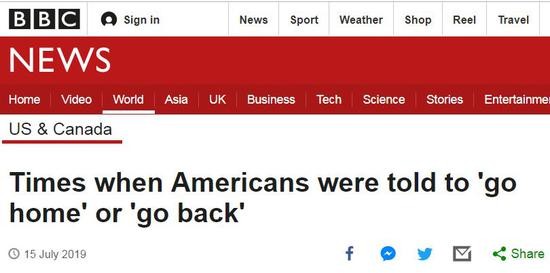  BBC：《那些年美国人被要求&ldquo;哪儿来的回哪儿去&rdquo;的故事》