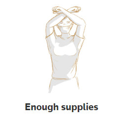 图9，手势表示物资供应已充足的信号。