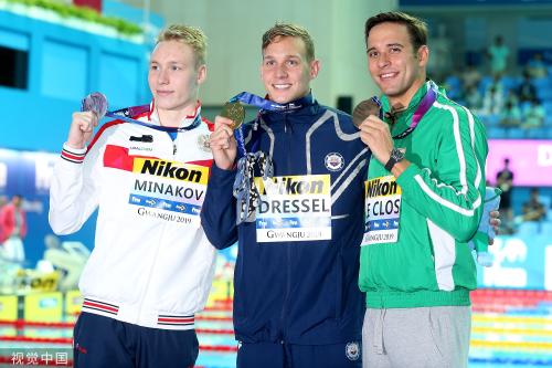 [高清组图]德雷塞尔夺100米蝶泳50米自由泳金牌