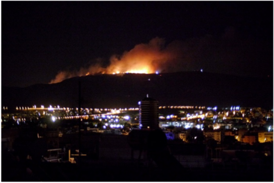  雅典东郊发生山火/图自&ldquo;Greek Reporter&rdquo;