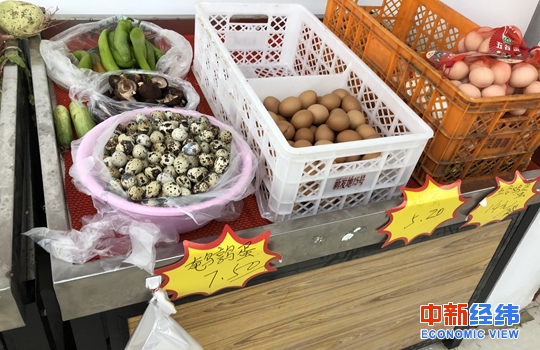 资料图：菜市场鸡蛋。中新经纬 张猛 摄