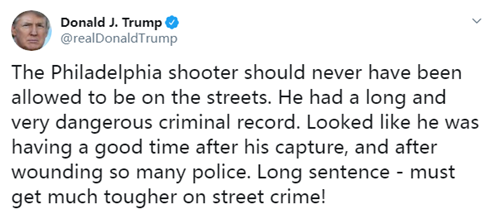 （特朗普推特截图）