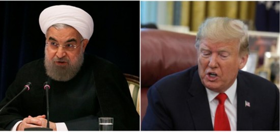  伊朗总统鲁哈尼与美国总统特朗普。（海外网拼图）