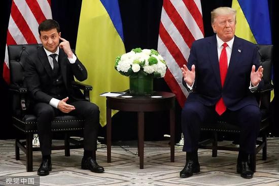 当地时间9月26日,特朗普与泽连斯基在联大期间会晤。