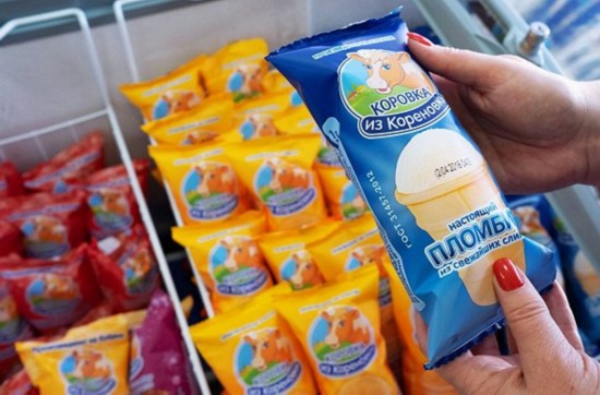 “科连诺夫卡小奶牛”牌冰淇淋 图片来源：krashevseh.ru