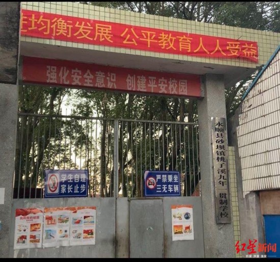 桃子溪小学大门