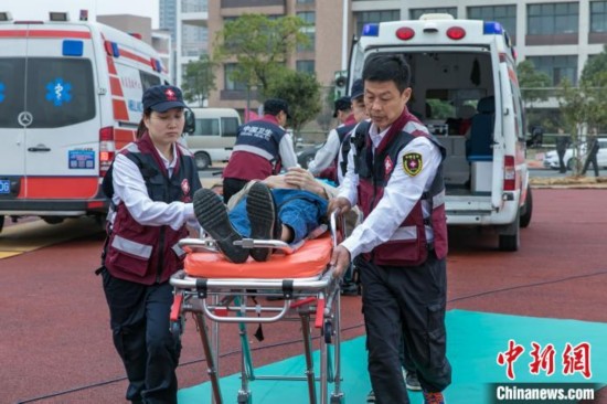 演练活动现场。江西省卫生健康委供图