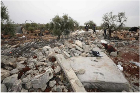 美军突袭行动后留下的废墟/图自《华盛顿邮报》