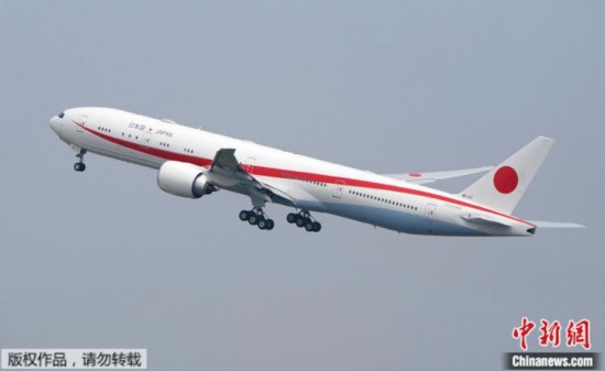 日本政府新型专机，型号为波音777-300ER。