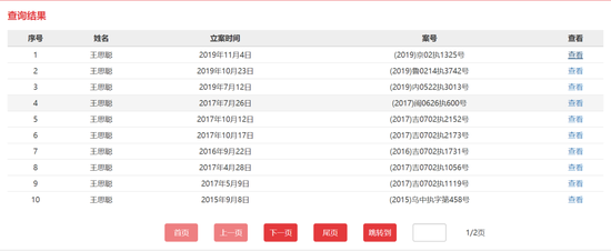 中国执行信息公开网中王思聪被执行的信息