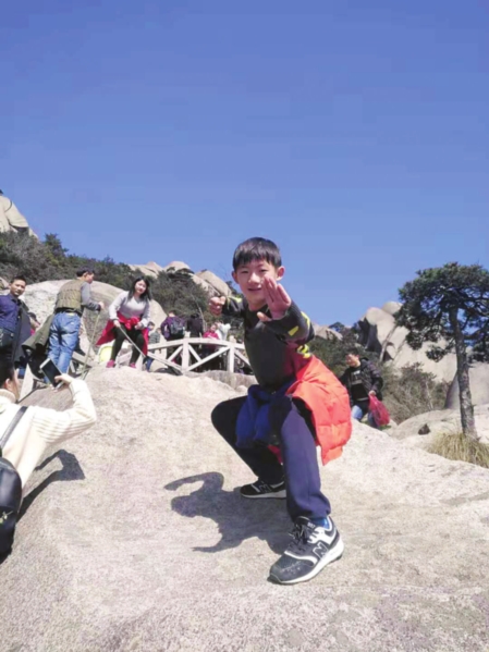 　　王名宇从小苦练武术。　　（照片由本人提供）