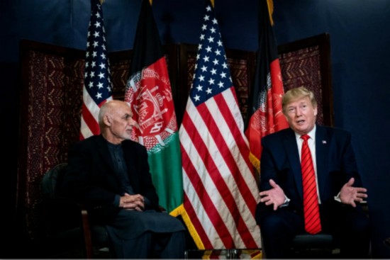 穆罕默德&middot;阿什拉夫&middot;加尼与特朗普举行会晤。（图：《纽约时报》）