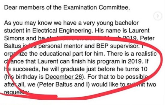 图说:劳伦特·西蒙斯一家曾向埃因霍芬理工大学特别委员会发送申诉邮件。/ Instagram截图