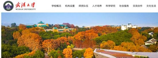 图片来源：武汉大学官网截图