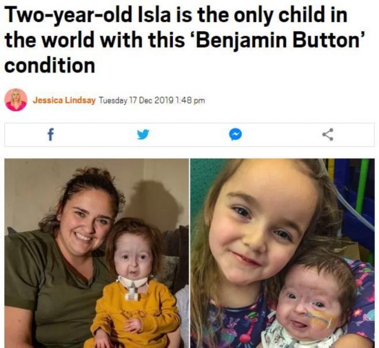 图为与家人在一起的英国女孩。图片来源：外媒报道截图。