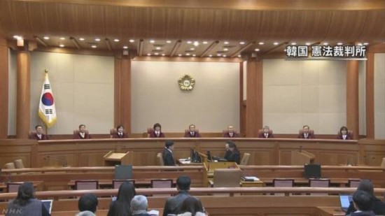 审判现场。（图源：NHK）