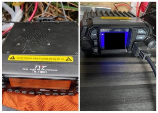 警方搜获的无线电设备 图源:“东网”