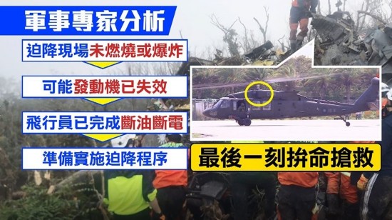 图为台军事专家推测失事原因（来源：台媒）