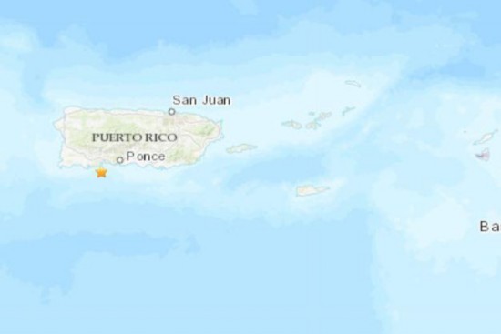 波多黎各群岛南部发生6.6级地震震源深度7公里