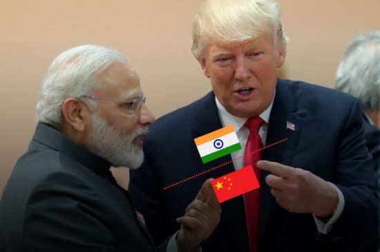 莫迪（左）与特朗普。（资料图）图源：印媒