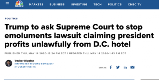 △CNBC新闻报道,特朗普的私人律师表示要将此案提交至最高法院寻求复审